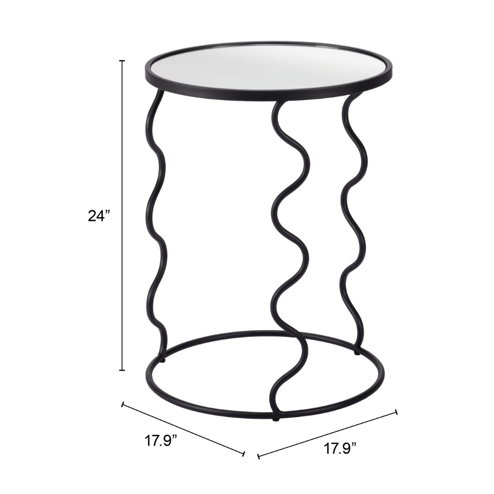 Bastia Side Table Black - Elite Maison