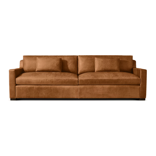 Belgian Classic Slope Arm Leather Sofa