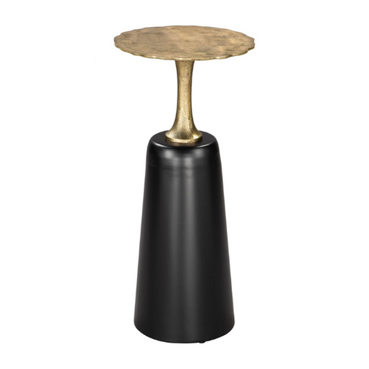 Black Chenai Drink Table by Zuo, modern accent side table with sleek architectural design and sophisticated style.