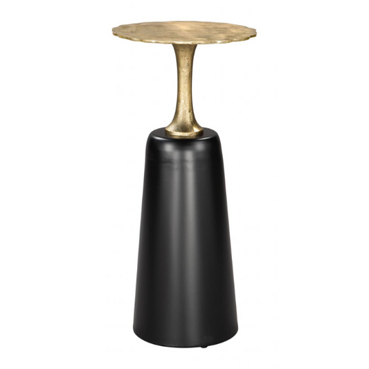 Black Chenai Drink Table by Zuo, modern accent side table with sleek architectural design and sophisticated style.