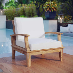 Marina Outdoor Patio Teak Armchair - Elite Maison