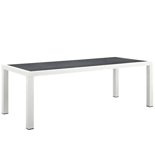 Stance 90.5" Outdoor Patio Aluminum Dining Table - Elite Maison