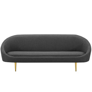 Sublime Vertical Curve Back Fabric Sofa - Elite Maison
