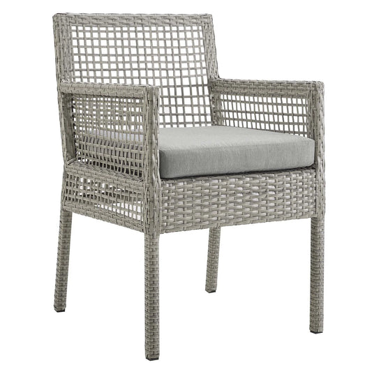 Aura Dining Armchair Outdoor Patio Wicker Rattan Set of 2 - Elite Maison