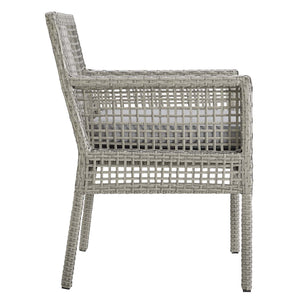 Aura Dining Armchair Outdoor Patio Wicker Rattan Set of 2 - Elite Maison