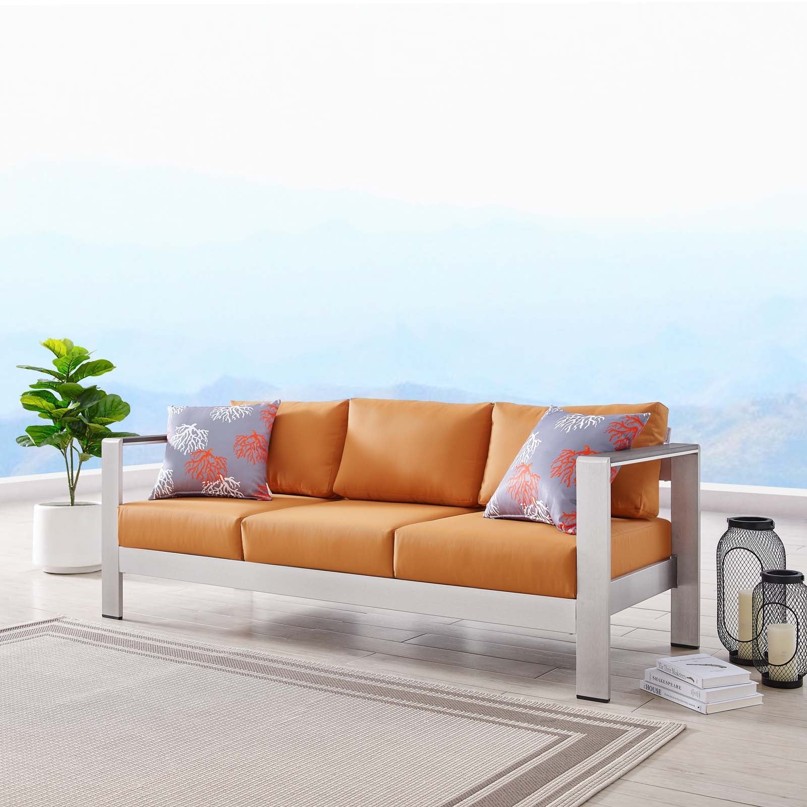 Dijon Outdoor Patio Aluminum Sofa