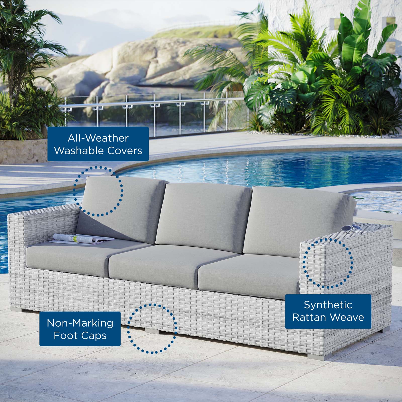 Lyon Outdoor Patio Sofa