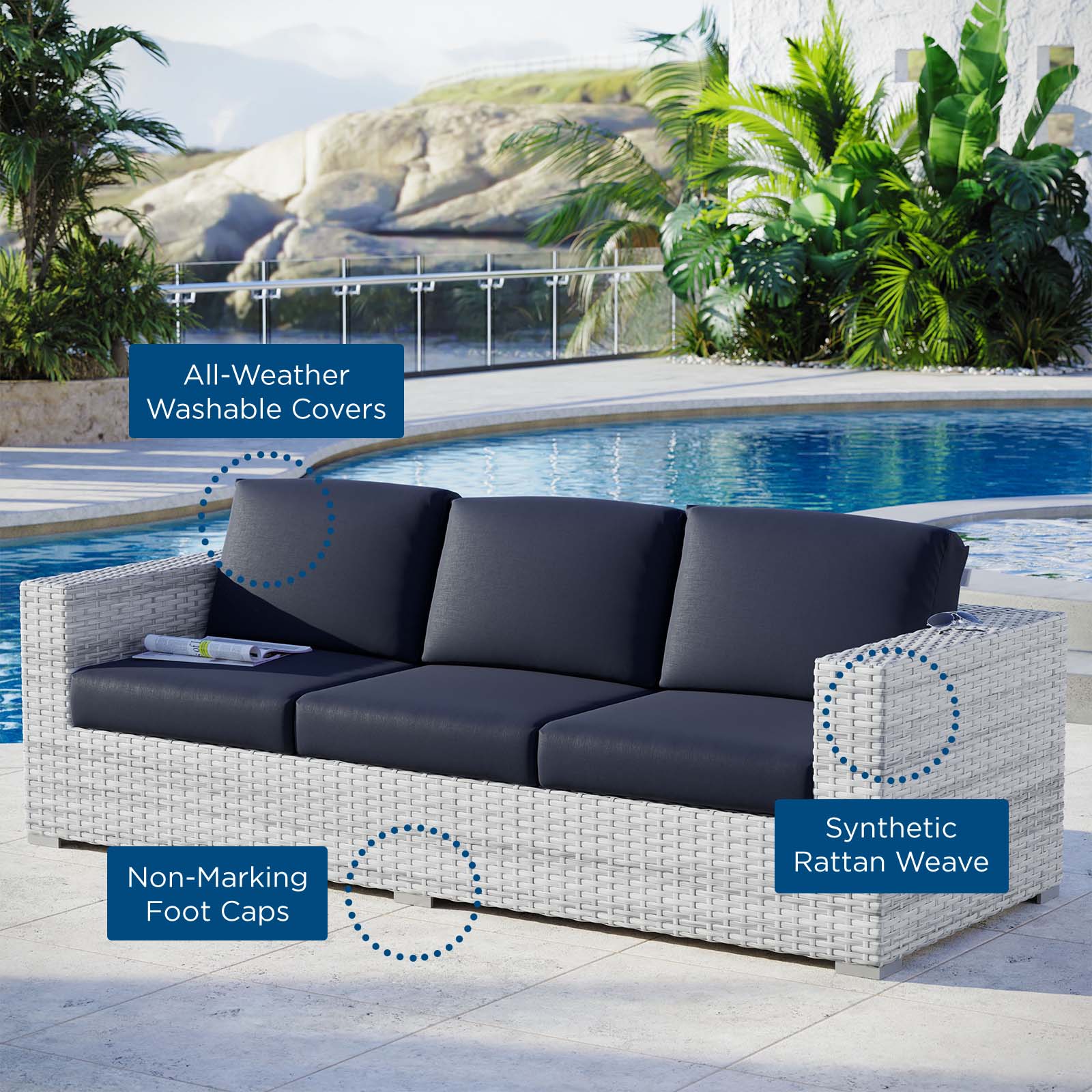 Lyon Outdoor Patio Sofa