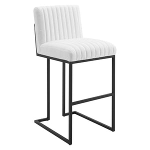 Indulge Channel Tufted Fabric Bar Stool - Elite Maison