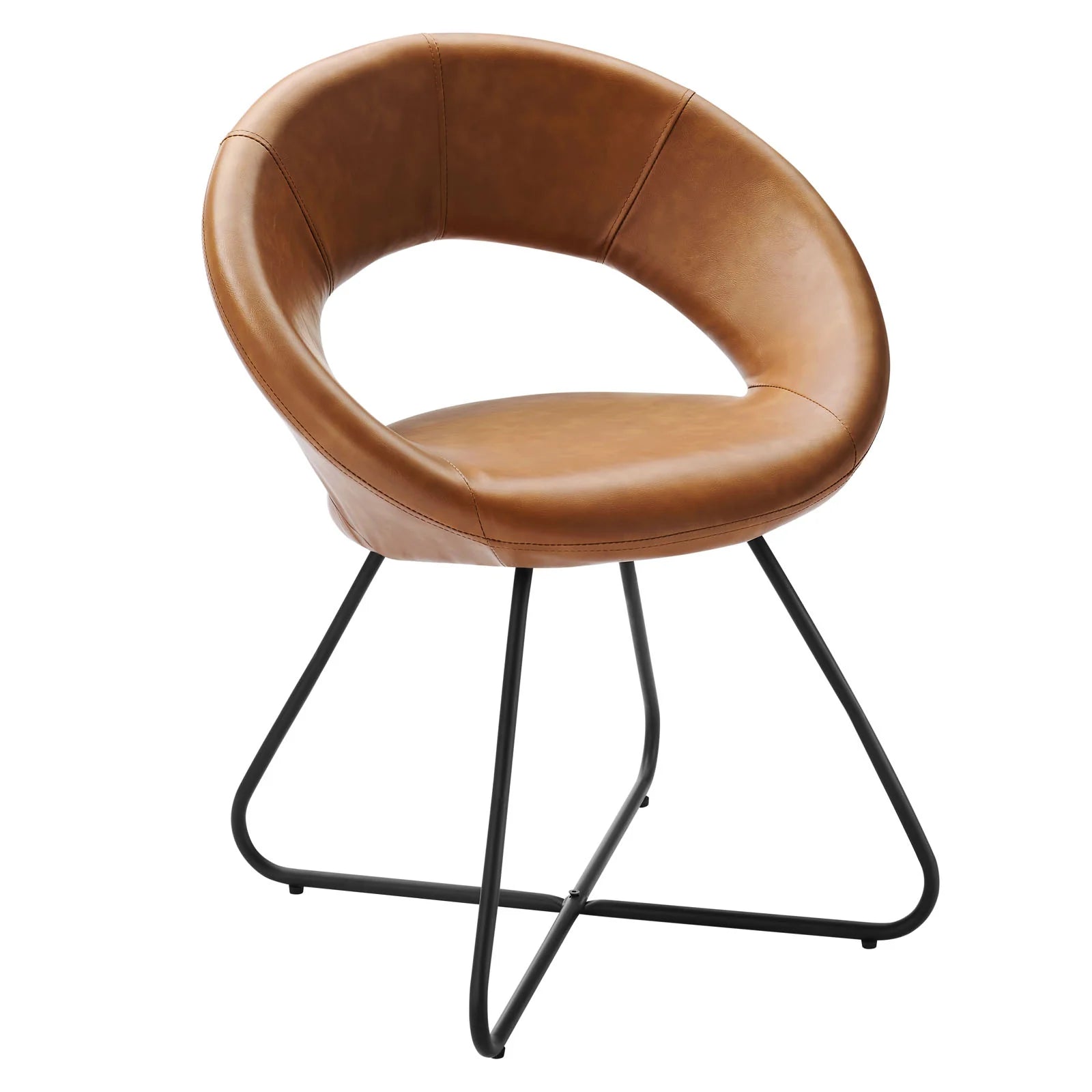 Nouvelle Vegan Leather Dining Chair Set of 2 - Elite Maison