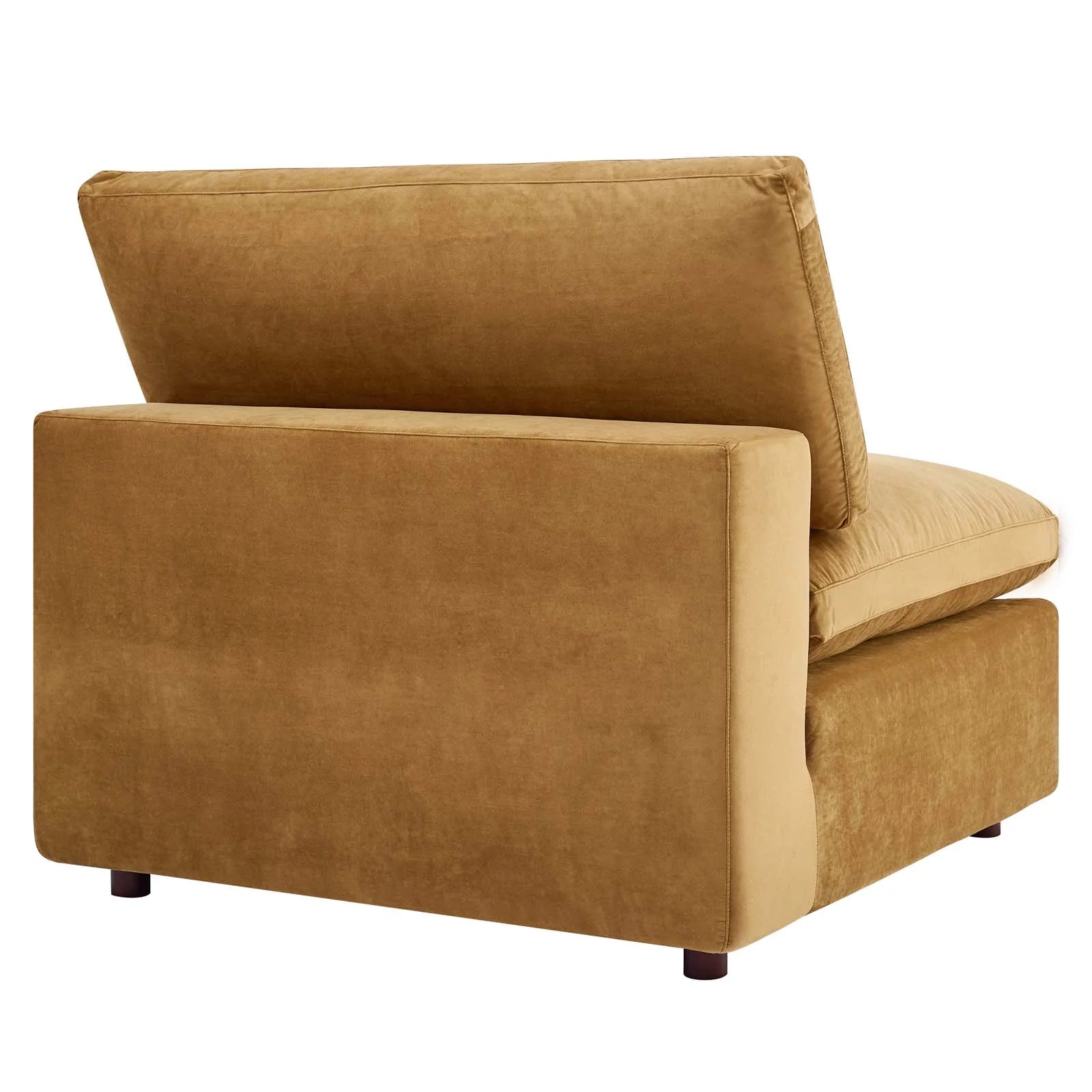 Commix Down Filled Overstuffed Performance Velvet 3-Seater Sofa