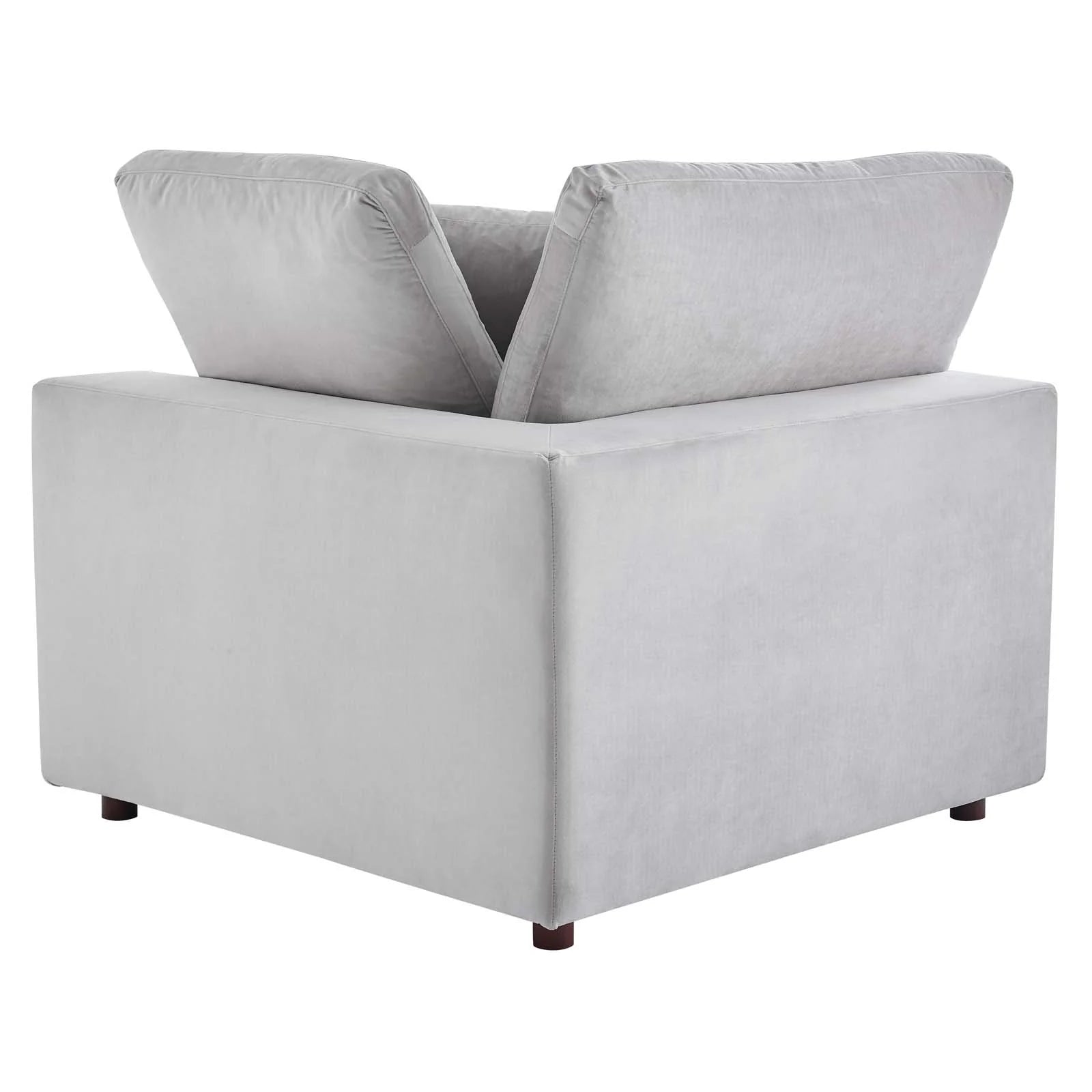 Commix Down Filled Overstuffed Performance Velvet 3-Seater Sofa