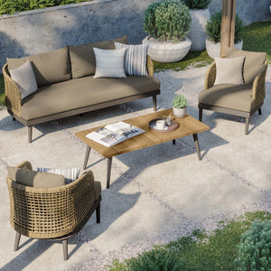 Meadow 4-Piece Outdoor Patio Set - Elite Maison