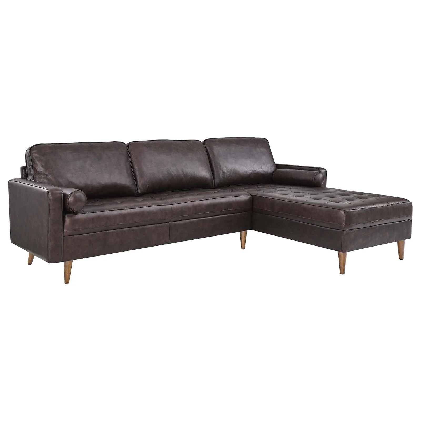 Valour Leather Sectional Sofa - Elite Maison