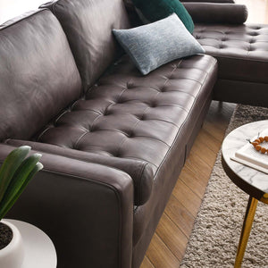 Valour Leather Sectional Sofa - Elite Maison