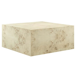 Cosmos Square Burl Wood Coffee Table - Elite Maison