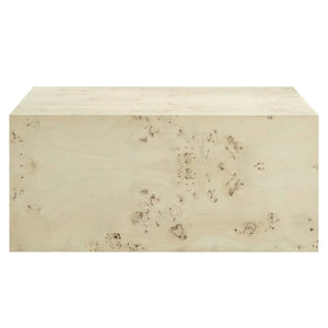 Cosmos Square Burl Wood Coffee Table - Elite Maison