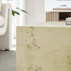 Cosmos Square Burl Wood Coffee Table - Elite Maison