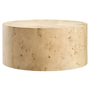 Cosmos Round Burl Wood Coffee Table - Elite Maison