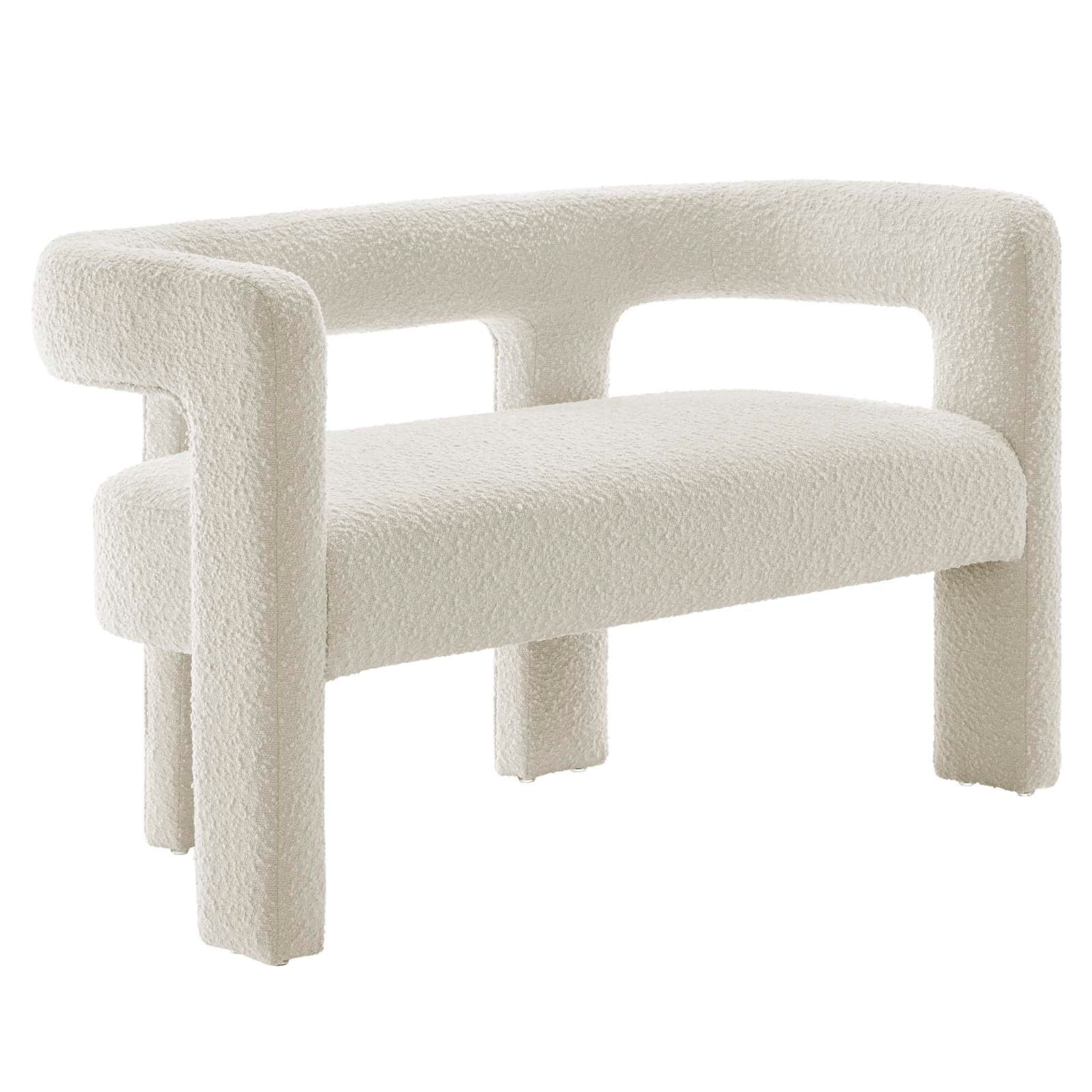 Kayla Boucle Upholstered Loveseat - Elite Maison