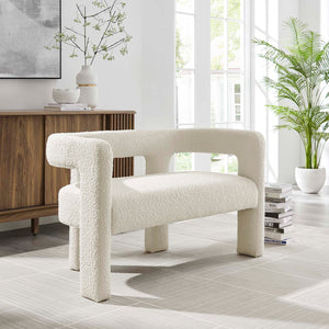 Kayla Boucle Upholstered Loveseat - Elite Maison