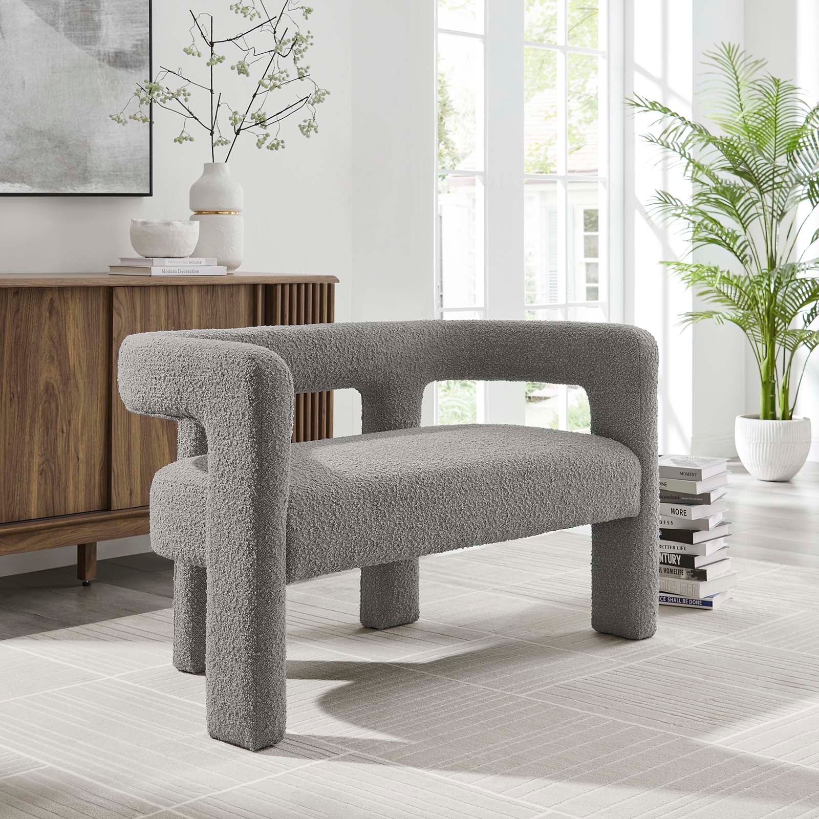 Kayla Boucle Upholstered Loveseat - Elite Maison