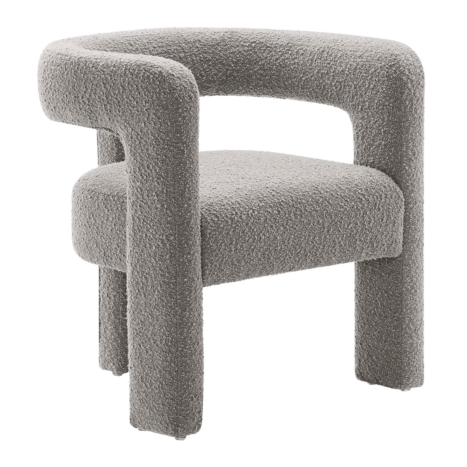Kayla Boucle Upholstered Armchair - Elite Maison