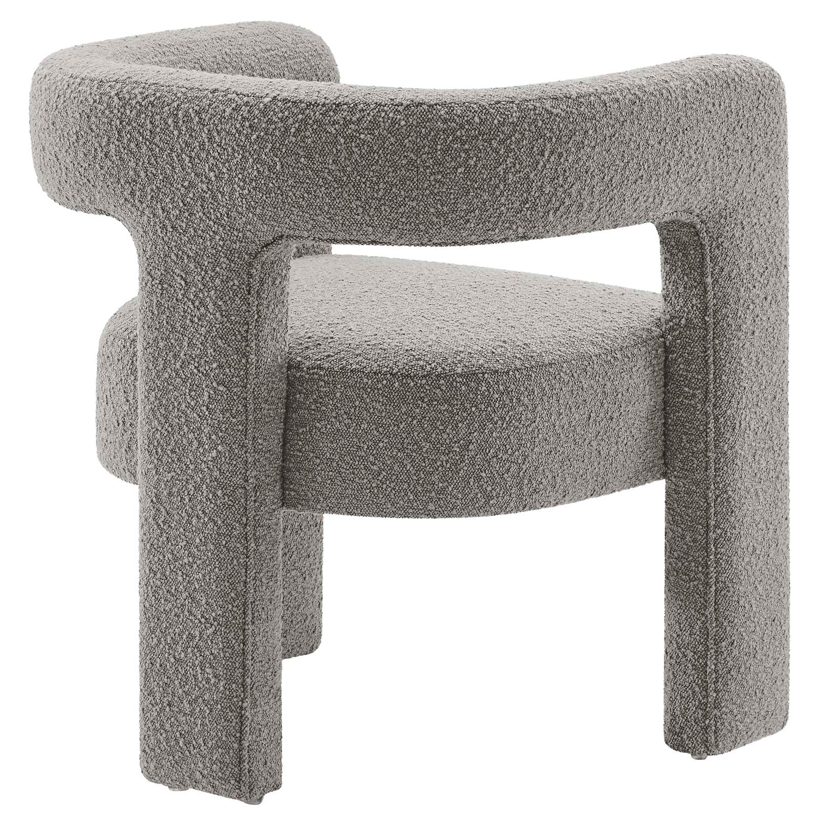 Kayla Boucle Upholstered Armchair - Elite Maison