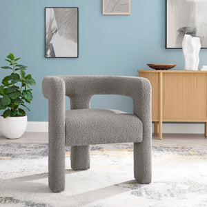 Kayla Boucle Upholstered Armchair - Elite Maison