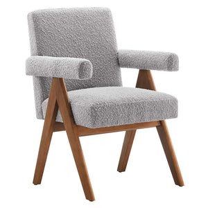 Lyra Boucle Fabric Dining Room Chair - Set of 2 - Elite Maison