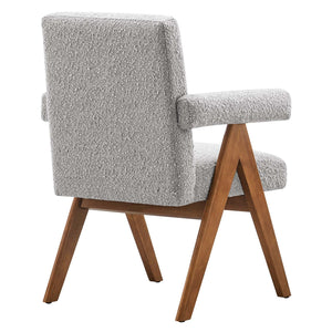 Lyra Boucle Fabric Dining Room Chair - Set of 2 - Elite Maison