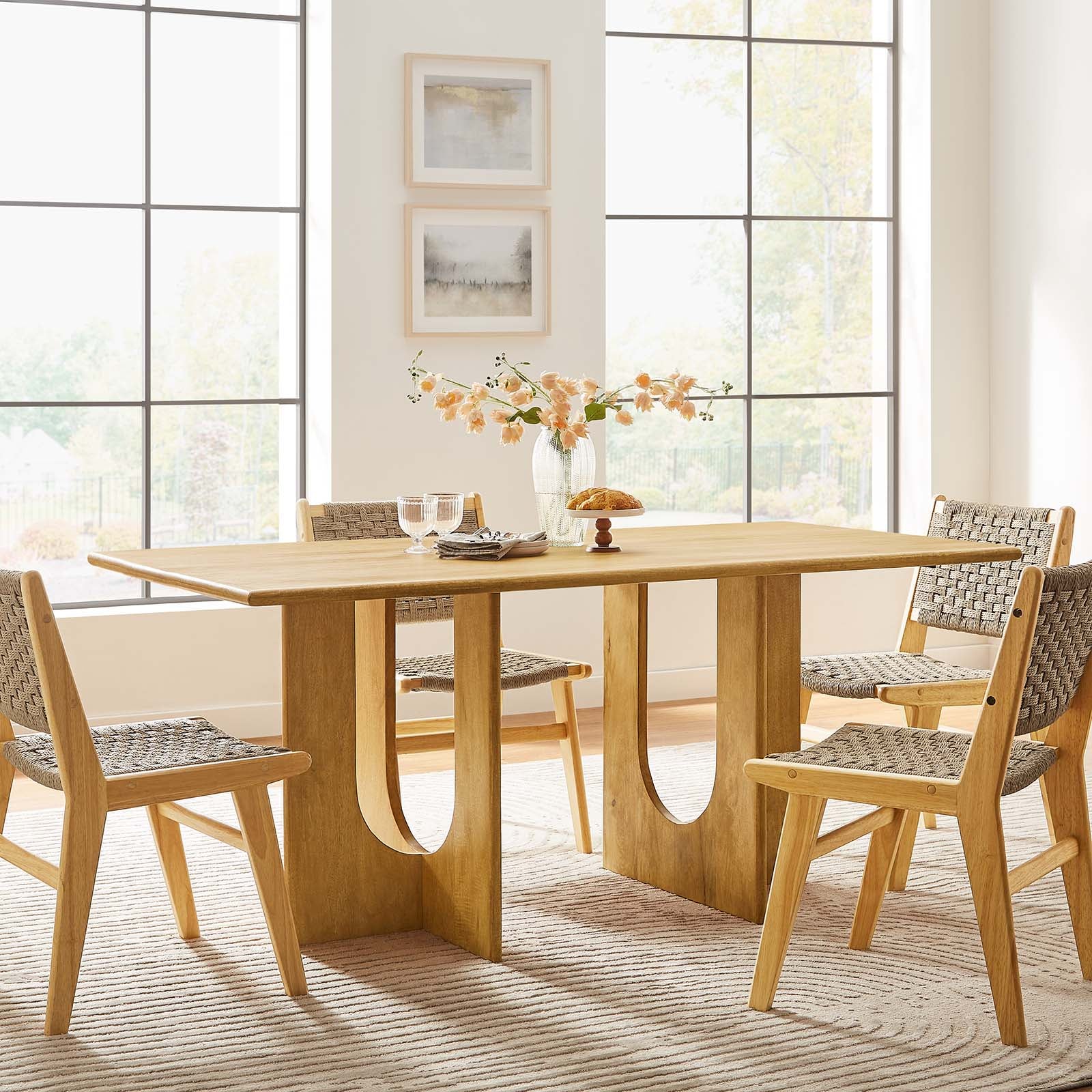 Rivian Rectangular 70" Wood Dining Table - Elite Maison