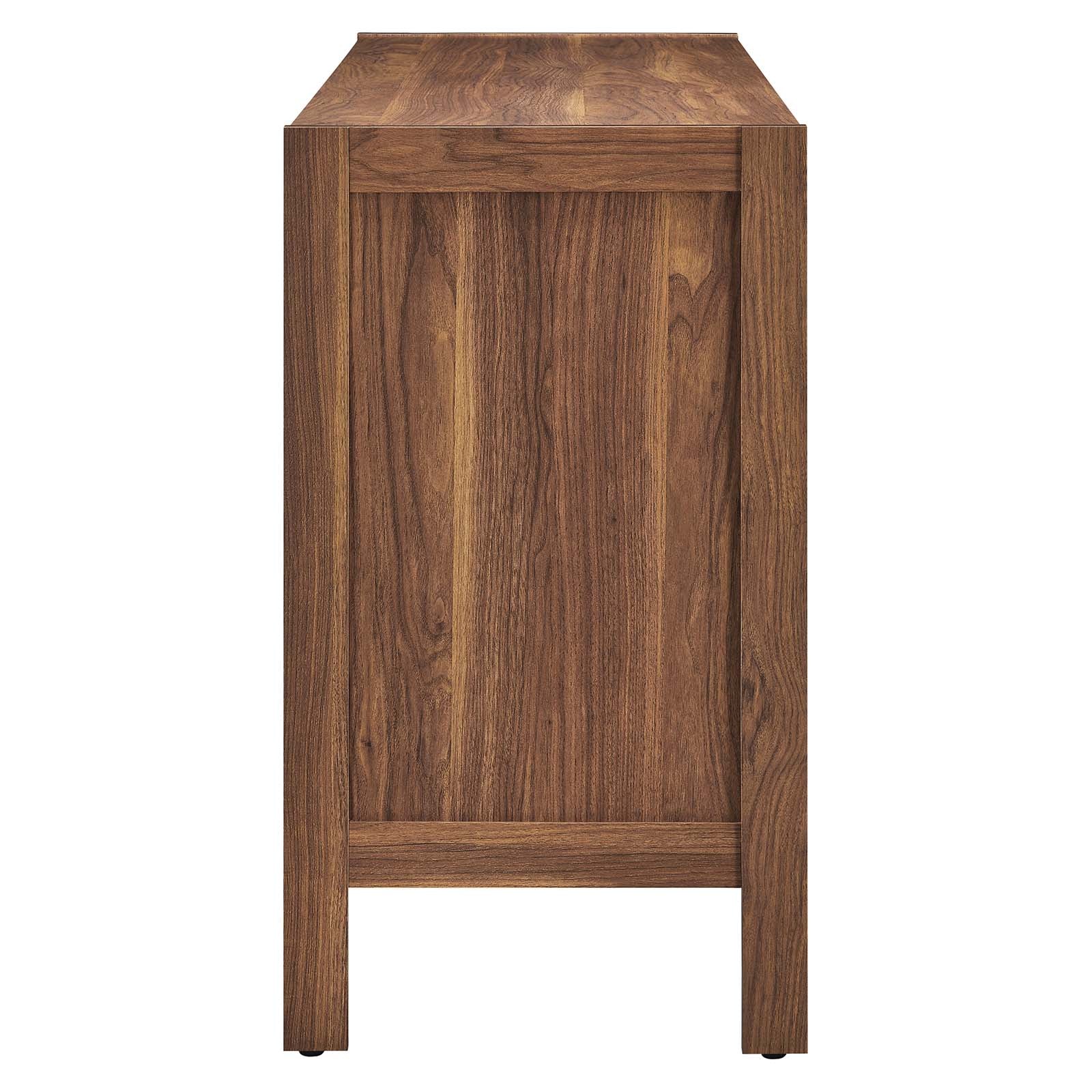 Capri 65" Wood Grain Sideboard Storage Cabinet - Elite Maison