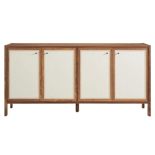 Capri 65" Wood Grain Sideboard Storage Cabinet - Elite Maison