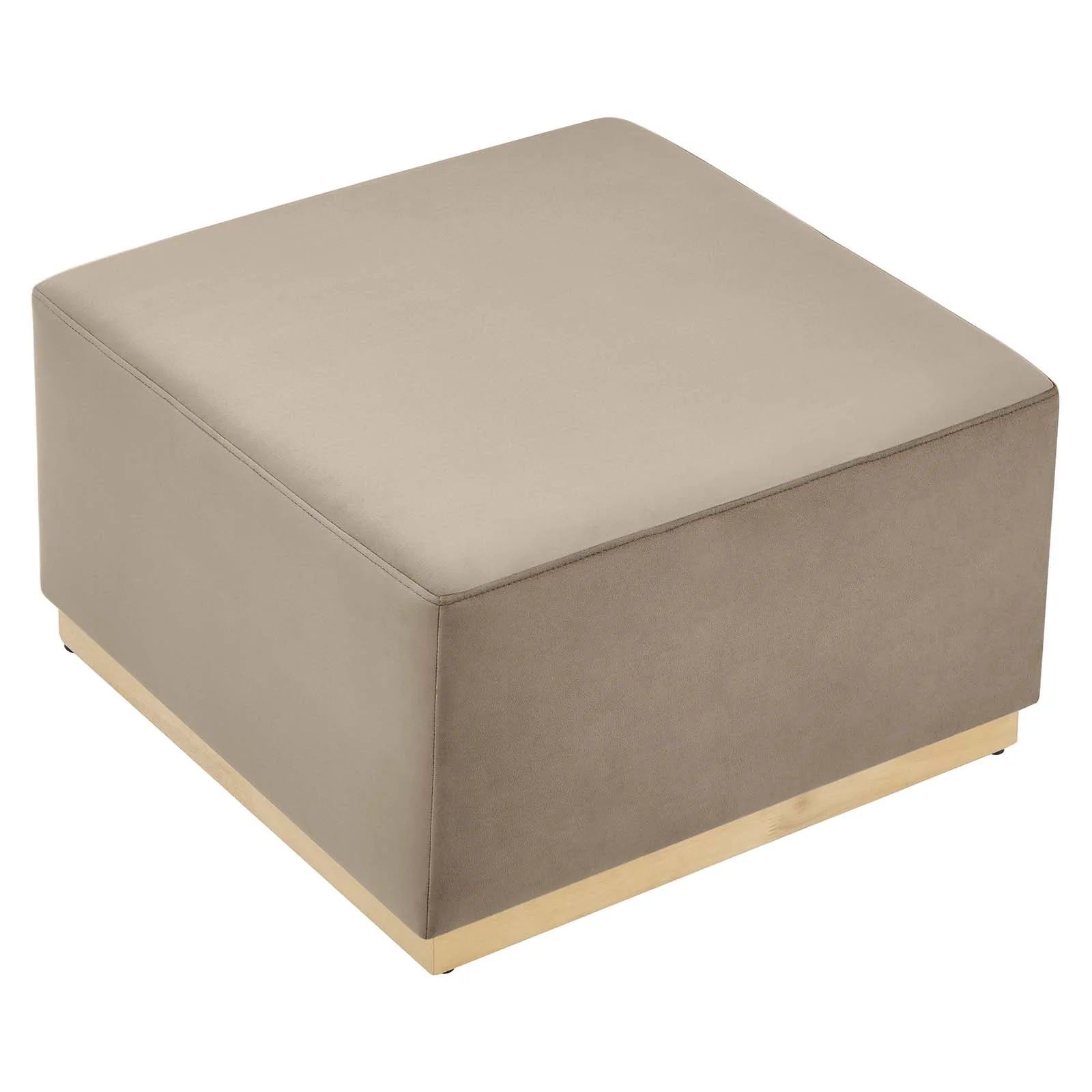 Tilden Large 28" Square Performance Velvet Upholstered Ottoman - Elite Maison