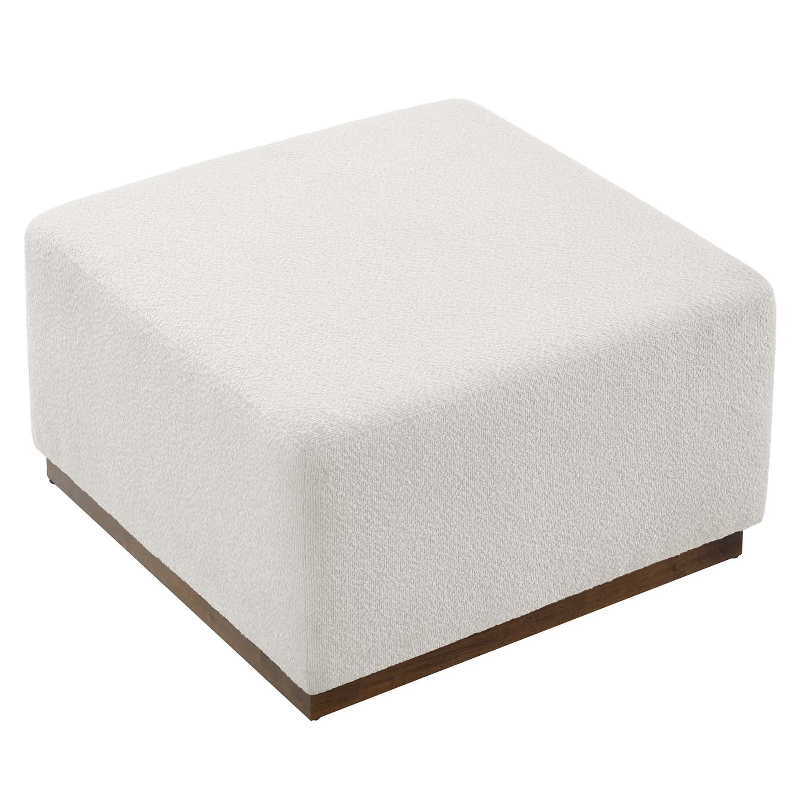 Tilden Large 28" Square Boucle Upholstered Ottoman - Elite Maison