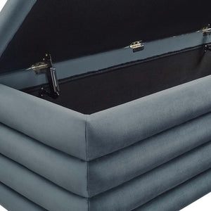 Mezzo Upholstered Performance Velvet Storage Bench - Elite Maison