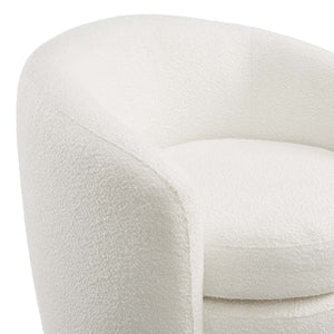 Affinity Upholstered Boucle Fabric Curved Back Armchair - Elite Maison