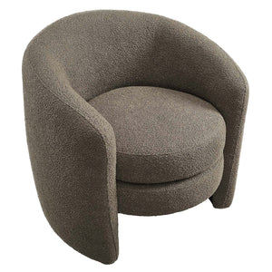 Affinity Upholstered Boucle Fabric Curved Back Armchair - Elite Maison