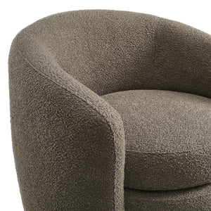 Affinity Upholstered Boucle Fabric Curved Back Armchair - Elite Maison