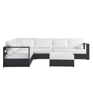 Tahoe Outdoor Patio Powder-Coated Aluminum 5-Piece Sectional Sofa Set - Elite Maison