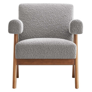 Lyra Boucle Fabric Armchair-Set of 2 - Elite Maison