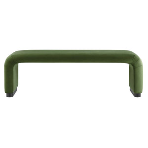 Koda Performance Velvet Waterfall Long Bench - Elite Maison