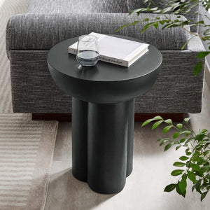 Caspian Round Concrete Side Table - Elite Maison