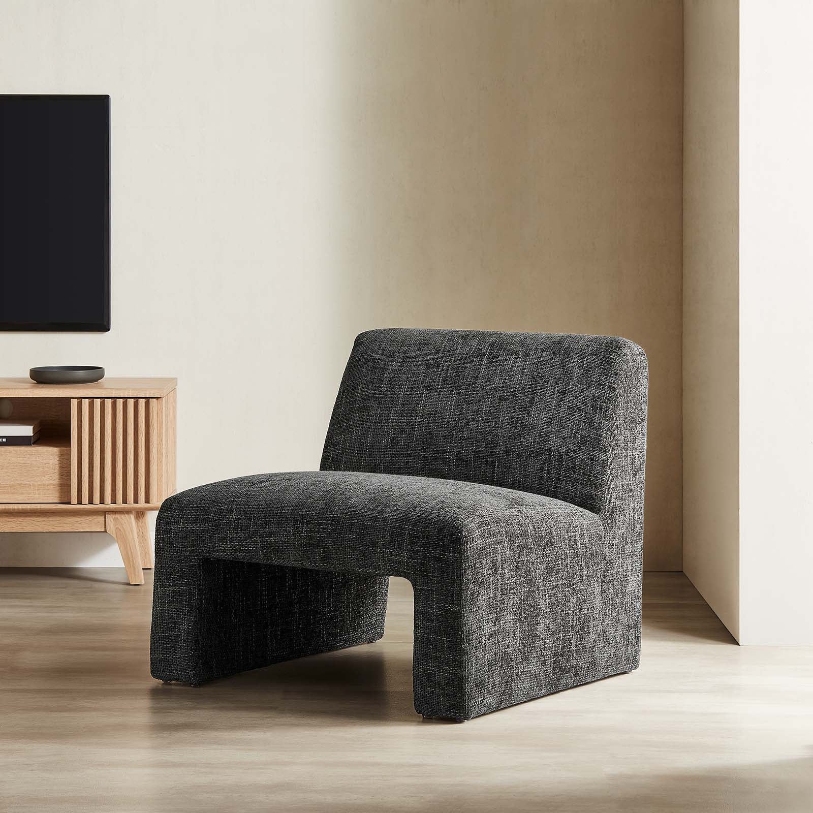 Amita Chenille Upholstered Accent Chair - Elite Maison