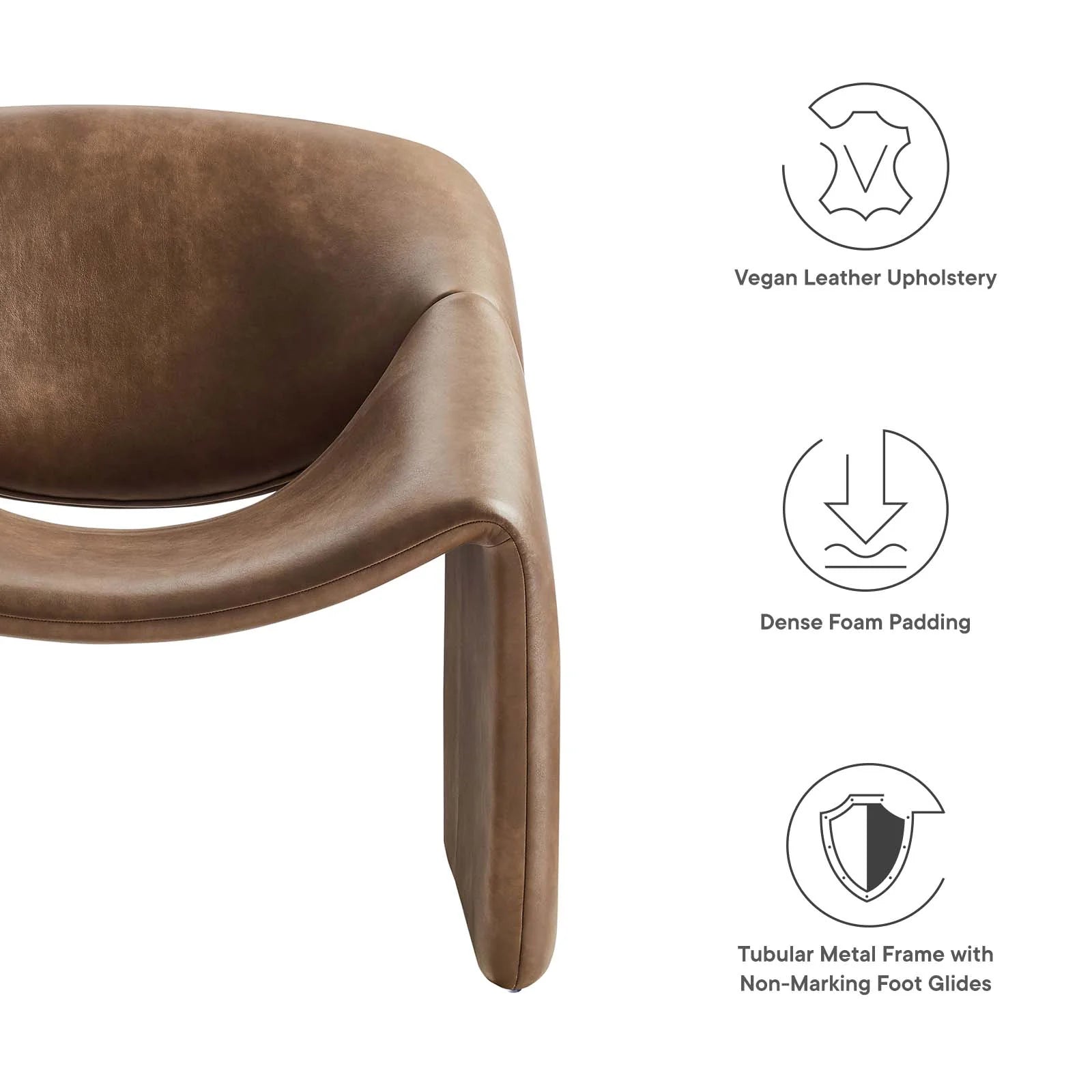 Vivi Vegan Leather Accent Chair - Elite Maison