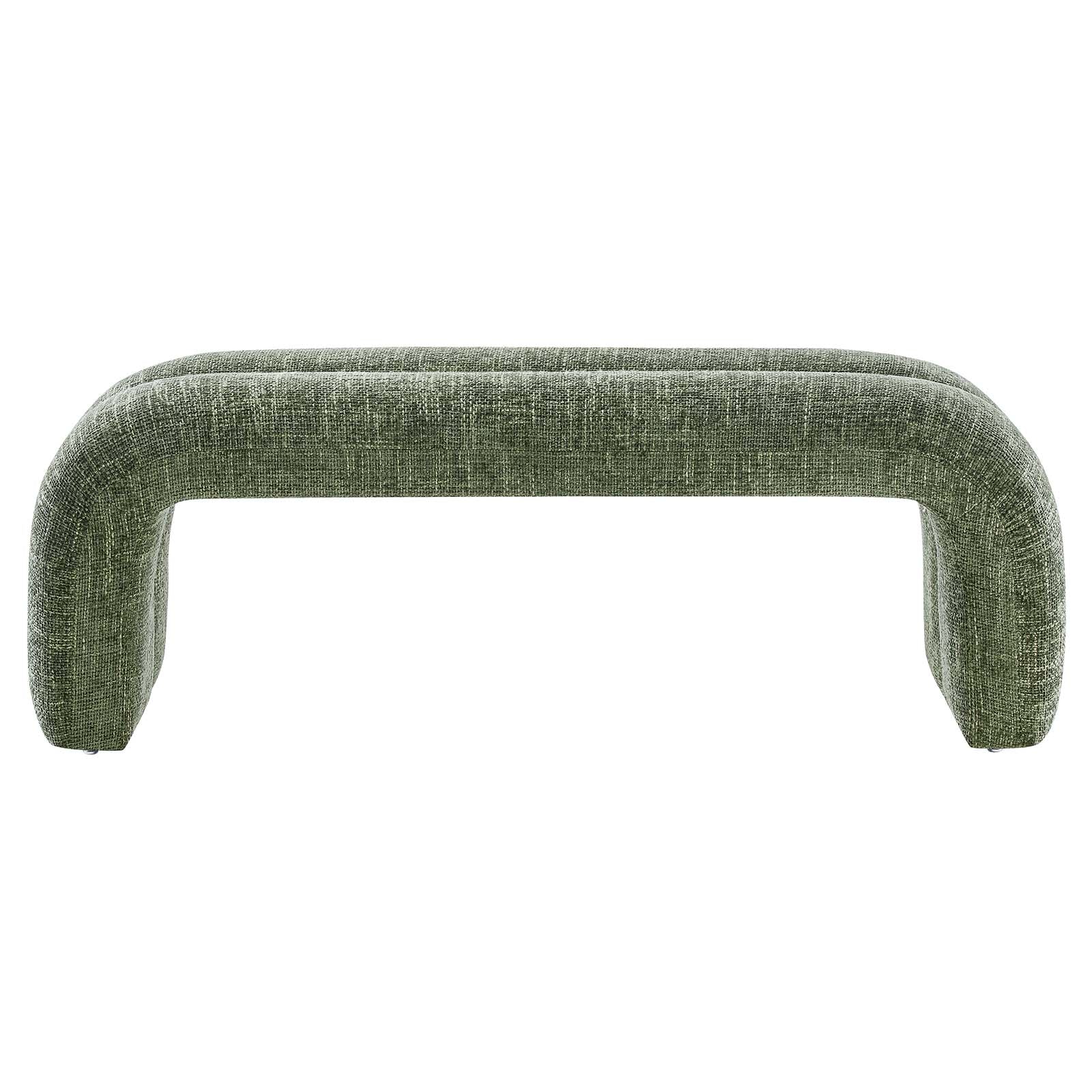 Dax 50.5" Chenille Upholstered Accent Bench - Elite Maison
