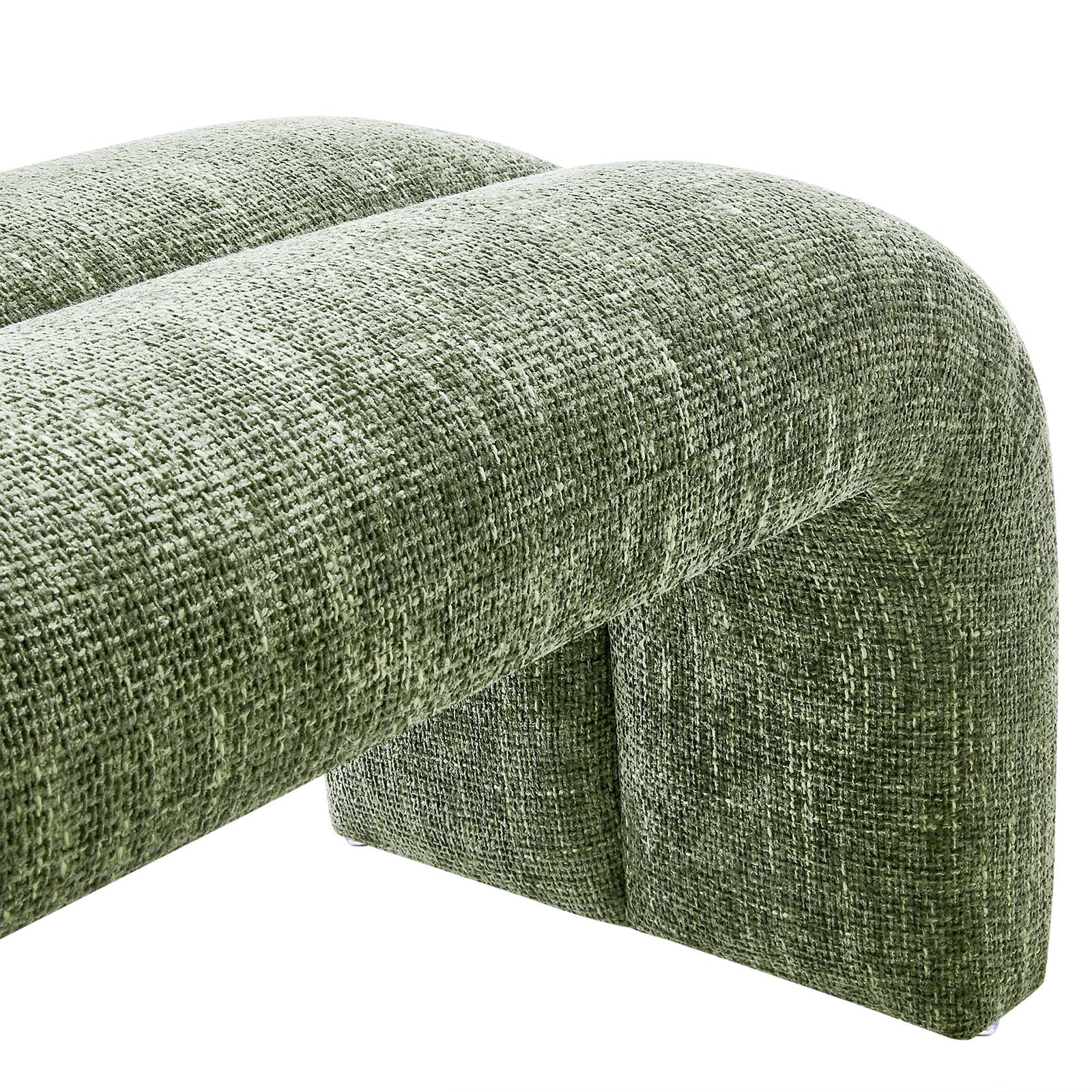 Dax 50.5" Chenille Upholstered Accent Bench - Elite Maison