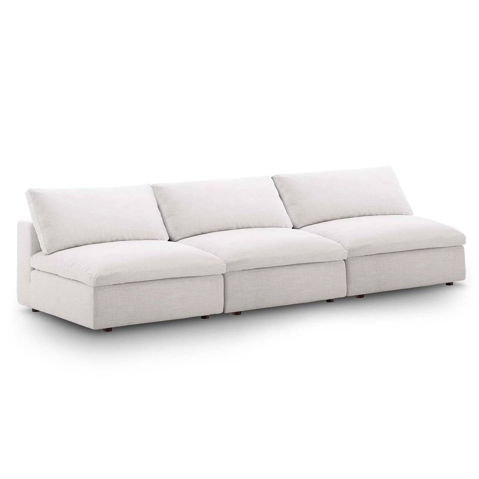 Commix Down Filled Overstuffed 3-Piece Armless Sectional Sofa