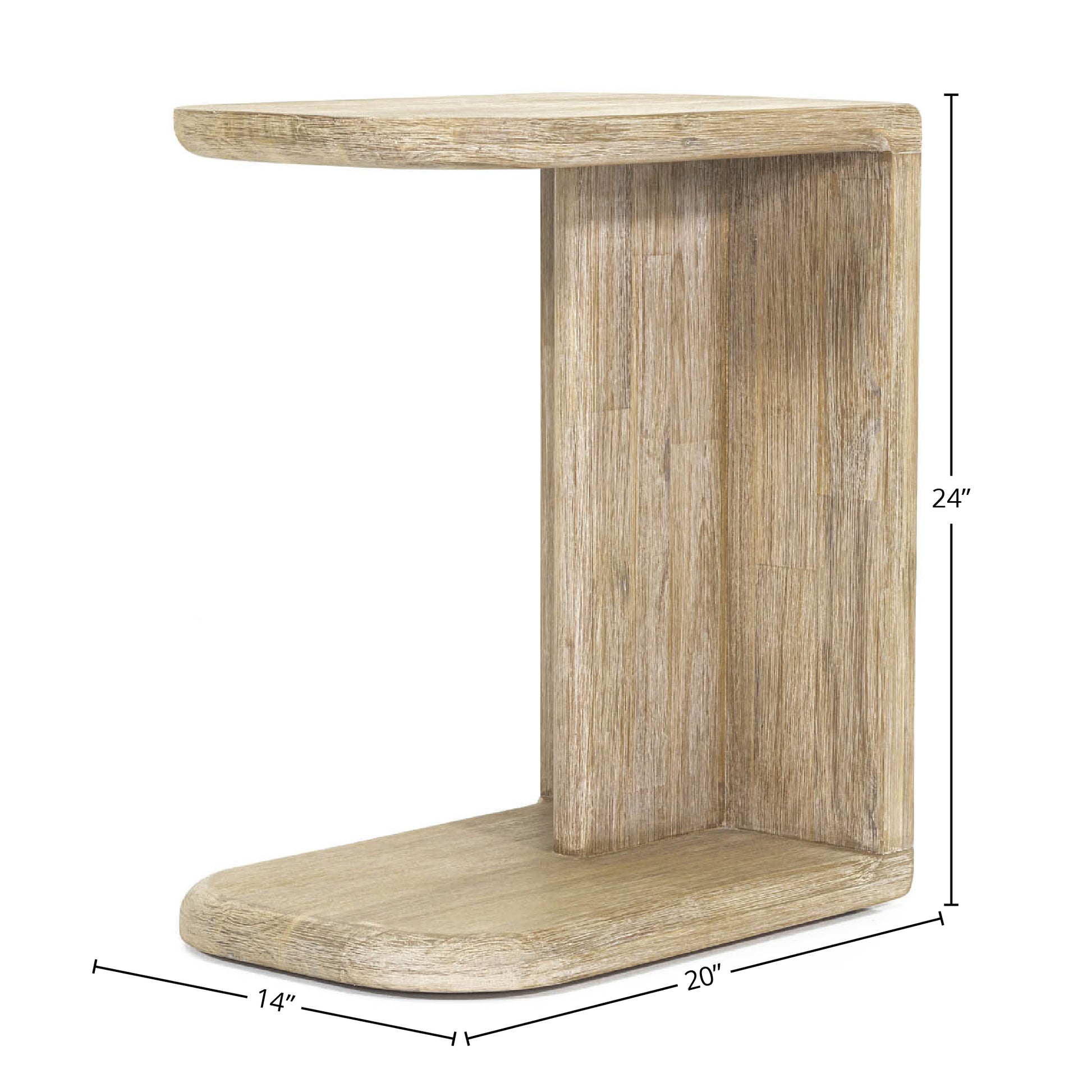 Lucca C-Shaped Side Table - Elite Maison